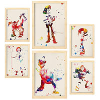 POSTER Set Mit 6 Spielzeuggeschichte Größe A3 & A4 Rahmen aus hellem Holz - Beige, Papier (29.7/1cm) - Nacnic