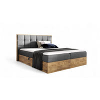 BOXBETT Kalypso überlänge Faro - Grau, Holzwerkstoff/Textil (200/220cm) - Fun Möbel