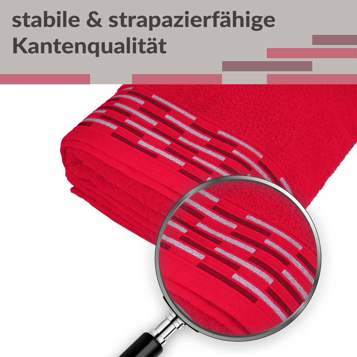 SAUNATUCH Lugano Rot 80x200 cm - Rot, Textil (80/200cm) - Lashuma