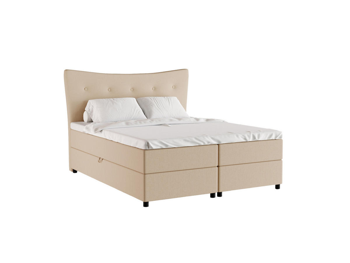 BOXBETT Nevada 160 x 200 cm Doppelbett mit hochwertiger Bonell-Matratze und Topper - Dunkelgrau - Dunkelgrau, Holz (160/200cm) - Homesy