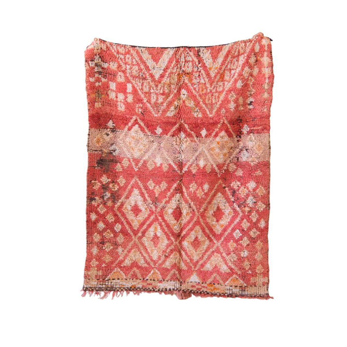 BERBERTEPPICH aus reiner Wolle 120x 160 cm - Rot, Naturmaterialien (120/160cm) - AFK Living