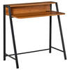 SCHREIBTISCH, MDF, Eisen Walnuss+Schwarz - Walnussfarben, Kunststoff (84/45/85cm) - HOMCOM