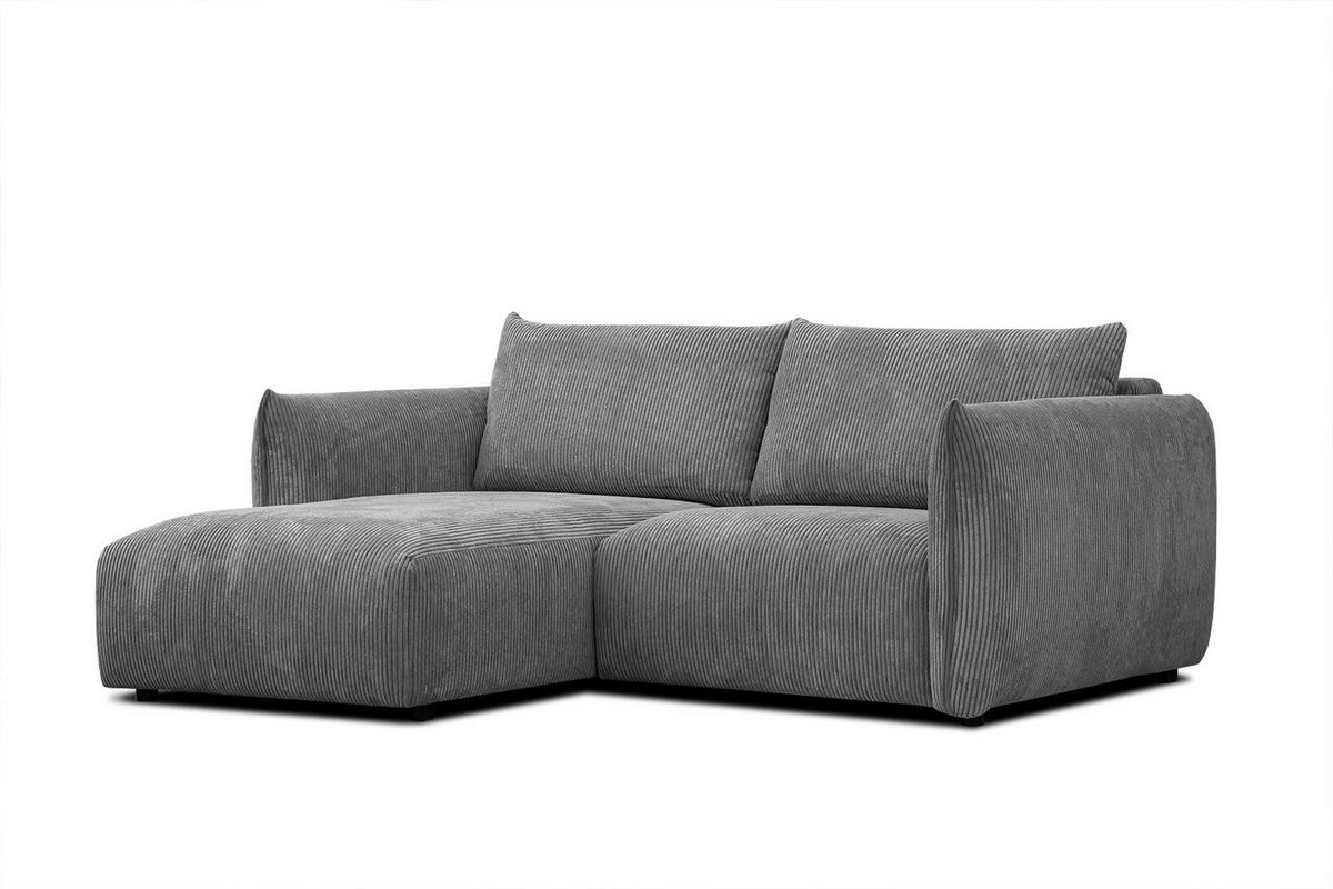 ECKSOFA TAUER 3-Sitzer, dunkelgrau - Dunkelgrau/Schwarz, Holzwerkstoff/Kunststoff (173/206cm) - Courtois Laville