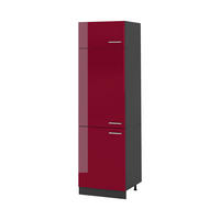 DULAP ÎNALT R-Line, Roșu lucios ridicat/antracit, 60 cm - roșu/antracit, compozit lemnos (60/206.8/57.2cm) - Vicco