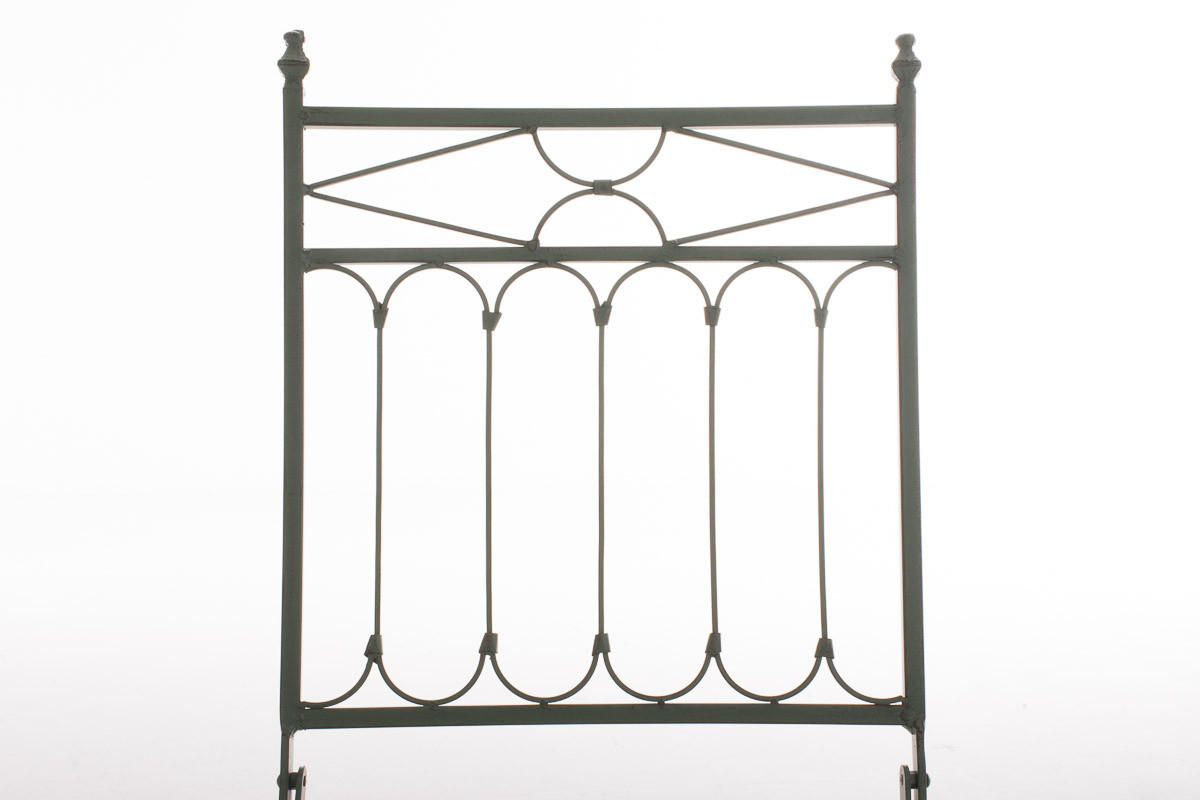 GARTENKLAPPSTUHL Metall Antik-Grün - Grün, Metall (40/95/40cm) - CLP