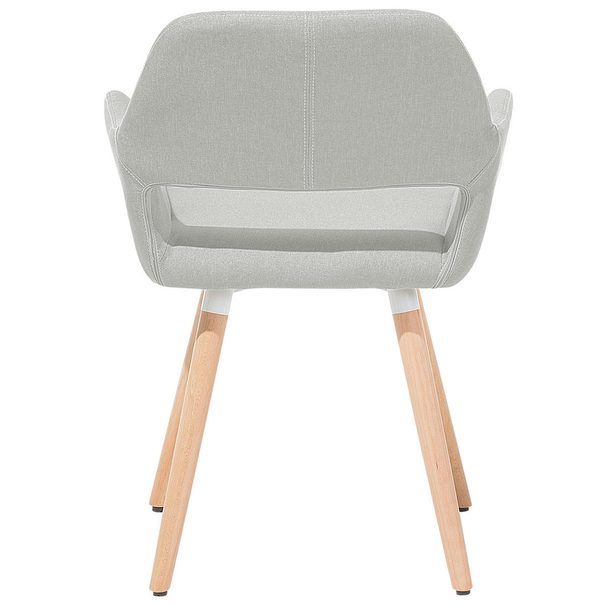 ESSZIMMERSTUHL 2er-Set Polsterbezug Grau Chicago - Grau, Holz/Textil (56/81/56cm) - Beliani