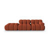 SOFA modular links Bellis aus 3D-Stoff ziegelstein 4 Sitzplätze - Orange, Textil (94/70/282cm) - Micadoni