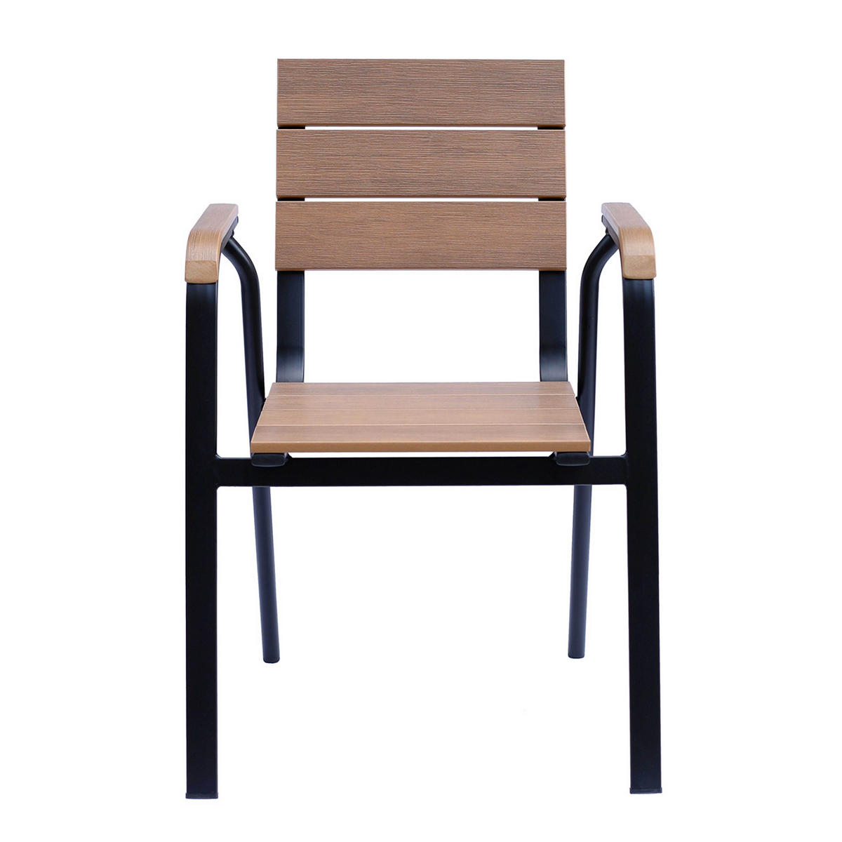 GARTENSTUHL, Schwarz - Schwarz, Holzwerkstoff (57/86/57cm) - Oviala