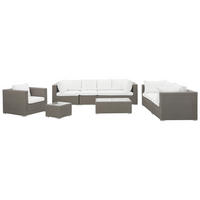 LOUNGE-SET grau modular Maestro - Grau, Kunststoff - Beliani