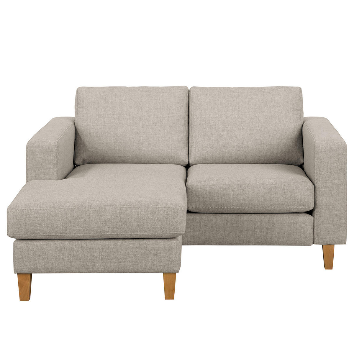 ECKSOFA - Cappuccino, Holz/Buchenholz (154/140cm) - home24