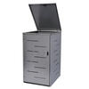 MÜLLTONNENBOX XL 1er 116x71x98cm erweiterbar Edelstahl 35kg - Silberfarben, Metall (71/116/98cm) - PROREGAL