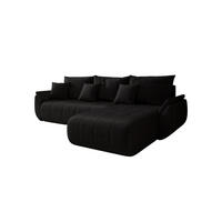 ECKSOFA Mit Schlaffunktion Und Bettkasten TOKYO, Stoff MONOLITH, Anthrazit, Rechts - Anthrazit, Holz (280/190cm) - Kaiser Möbel