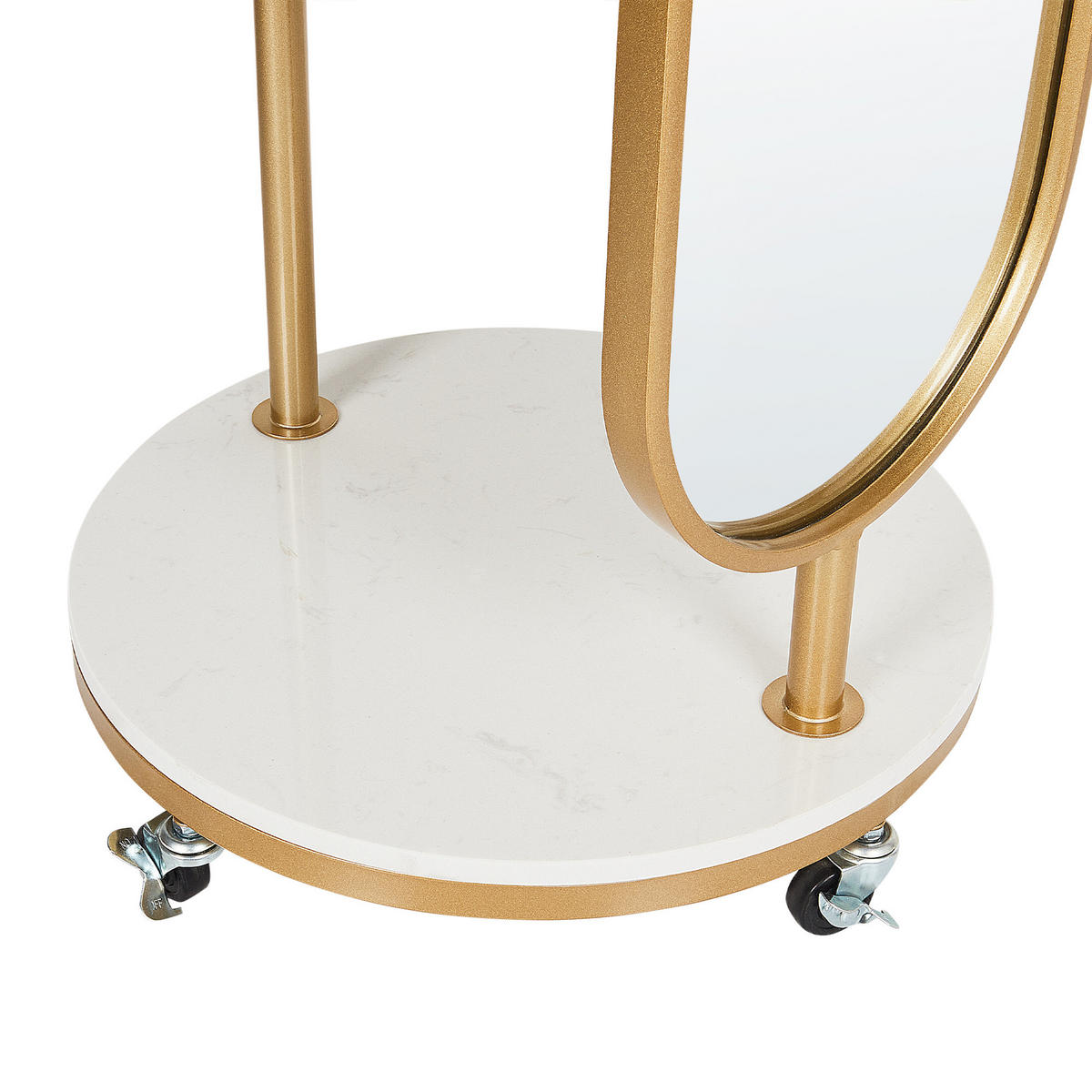 GARDEROBENSTÄNDER LORENA 172 cm Lorena - Goldfarben/Weiß, Metall (44/172/10cm) - Beliani