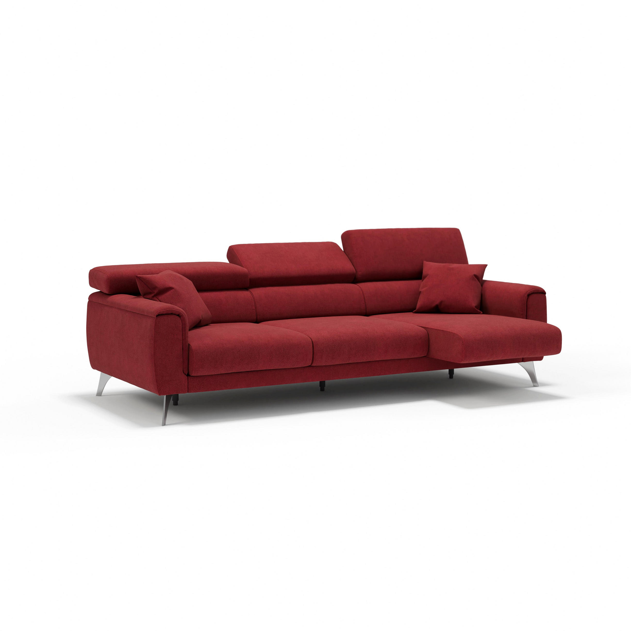 LINEARSOFA Caravaggio - Rot, Textil (244/73/102cm) - Divani.store