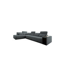 ECKSOFA L-Form Mindy XI Mit Schlaffunktion Und Verstellbarer Rückenlehne Stoff Verita Dunkelgrau Links - Dunkelgrau, Holz/Textil (230/350cm) - Kaiser Möbel