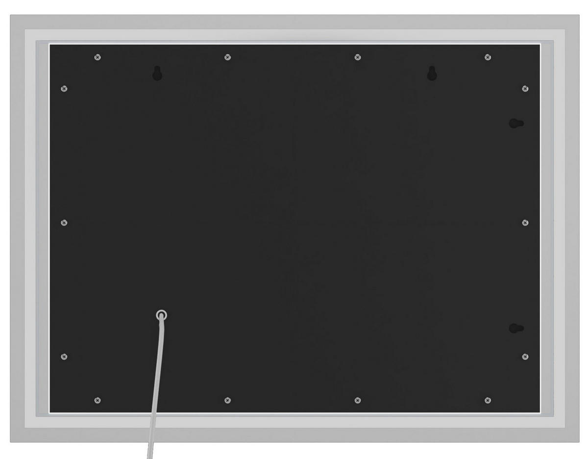 BADSPIEGEL Graz 60x80 ohne Bluetooth 80x3,5x60cm Glas Klarglas Badezimmerspiegel - Klar, Glas (80/60/3.5cm) - DELUKE