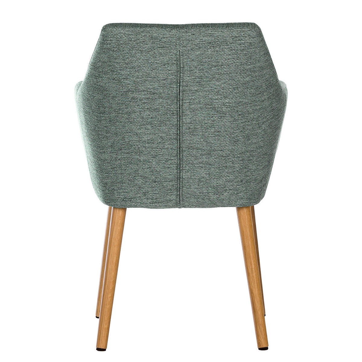 ARMLEHNENSTUHL - Dunkelgrün/Eichefarben, Textil (58/84/58cm) - home24