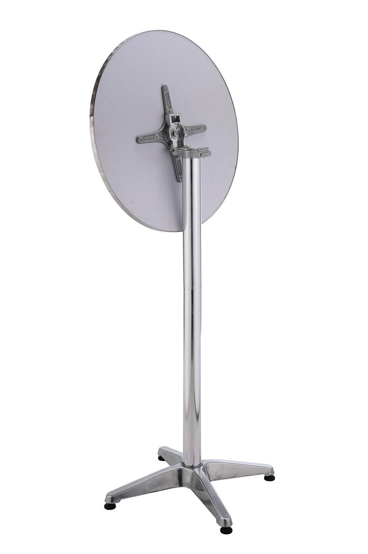 STEHTISCH Ivar Rund Alu-Gestell Silber 110x60x60cm - Silberfarben, Metall (60/60/110cm) - DELUKE