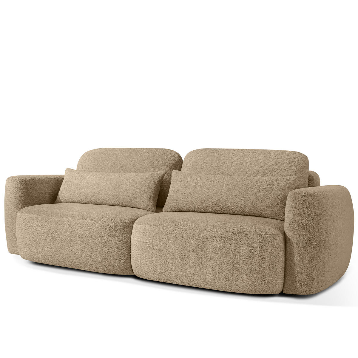 SITZGARNITUR ELOSA - Ecru, Holz/Textil (245/85/115cm) - KONSIMO®