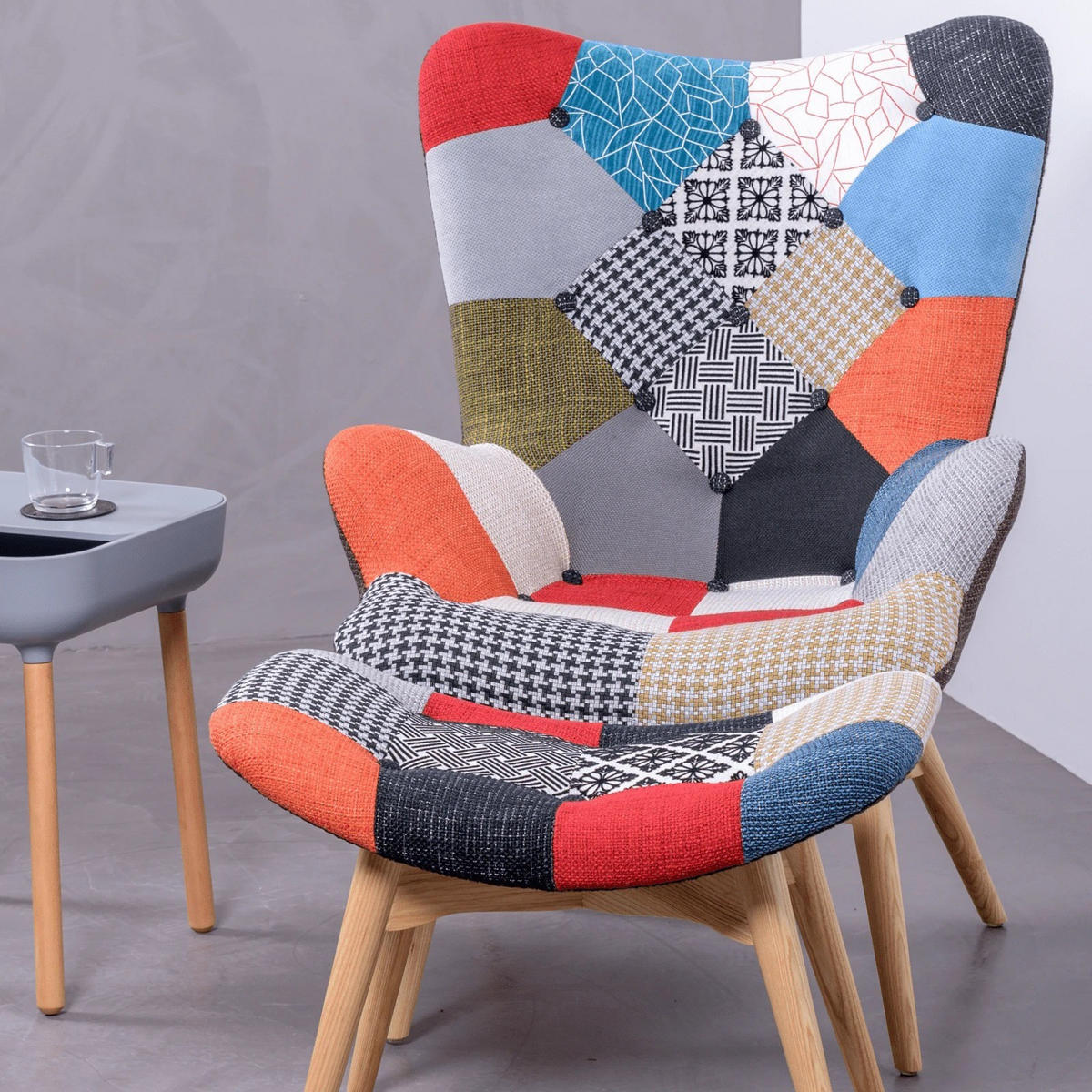 SESSEL Polyester Multicolor - Multicolor, Textil (70/95/75cm) - Nest Dream