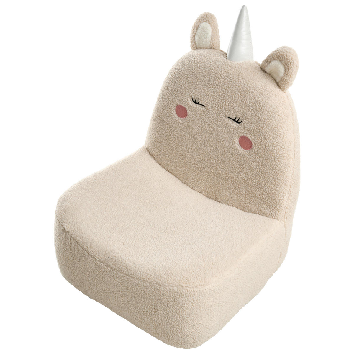 KINDERSESSEL Hellbeige Lulea - Beige/Braun, Textil (50/75/54cm) - Beliani