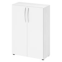 AKTENSCHRANK - 3 Ordnerhöhen 35/80/114,4 cm in Weiß - Weiß, Holzwerkstoff (80/114.4/35cm) - bümö