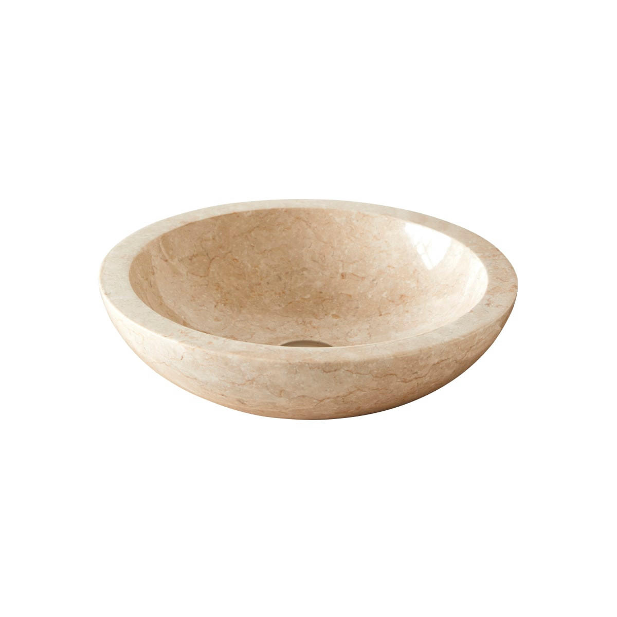 WASCHBECKEN Calypso Beige aus Marmor - Beige, Stein (43/12/43cm) - Tikamoon