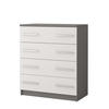 KOMMODE MARSALA 4S GRAPHIT - Grau, Holzwerkstoff (80/93/40cm) - Möblo