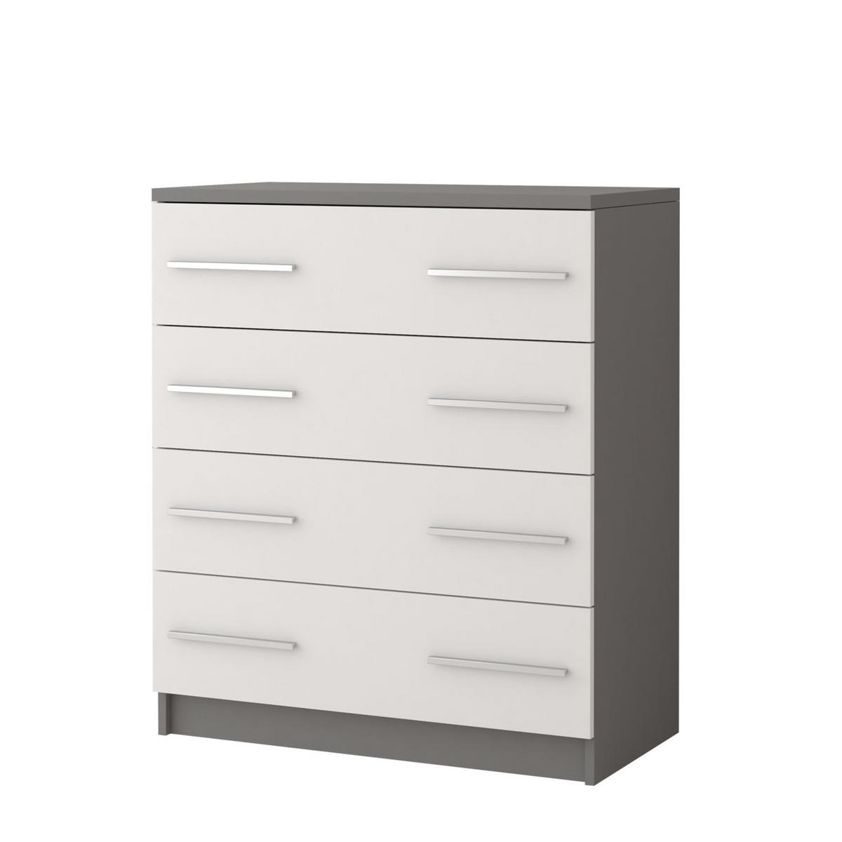 KOMMODE MARSALA 4S GRAPHIT - Grau, Holzwerkstoff (80/93/40cm) - Möblo
