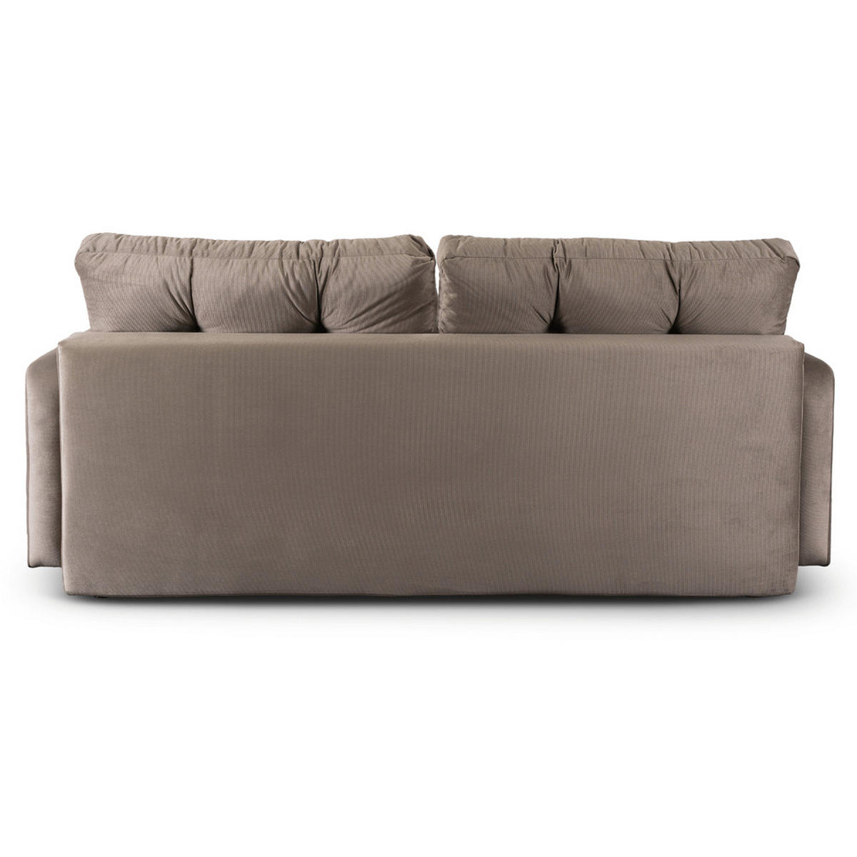 SOFA SEUL Ausklappbar Schlaffunktion Zweisitzer Beige - Braun, Holz/Textil (214/98/102cm) - makarowski meble