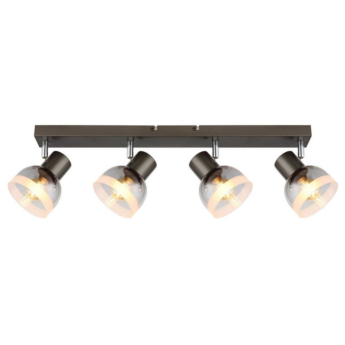 DECKENLEUCHTE KAIRO - Schwarz, Glas (56/10/14cm) - Globo Lighting
