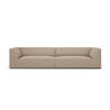 SOFA Ruby aus strukturiertem Stoff dunkelbeige 4 Sitzplätze - Sandfarben/Beige, Textil (302/69/93cm) - Micadoni