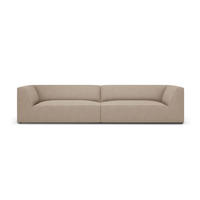 SOFA Ruby aus strukturiertem Stoff dunkelbeige 4 Sitzplätze - Sandfarben/Beige, Textil (302/69/93cm) - Micadoni