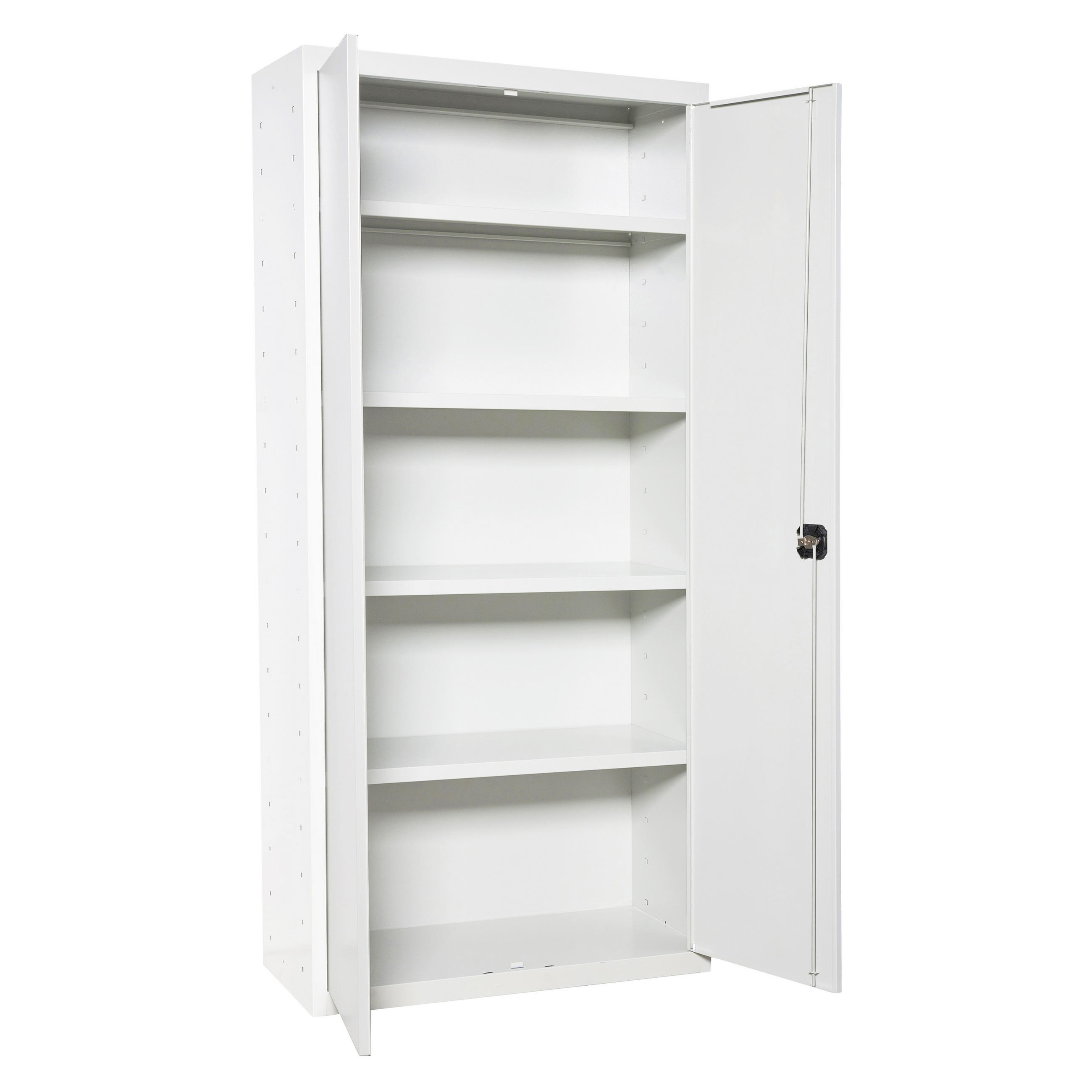 STAHLSCHRANK Amego HxBxT 180x100x40 cm 4x Fachboden Weiß-Weiß - Weiß, Metall (100/180/40cm) - PROREGAL