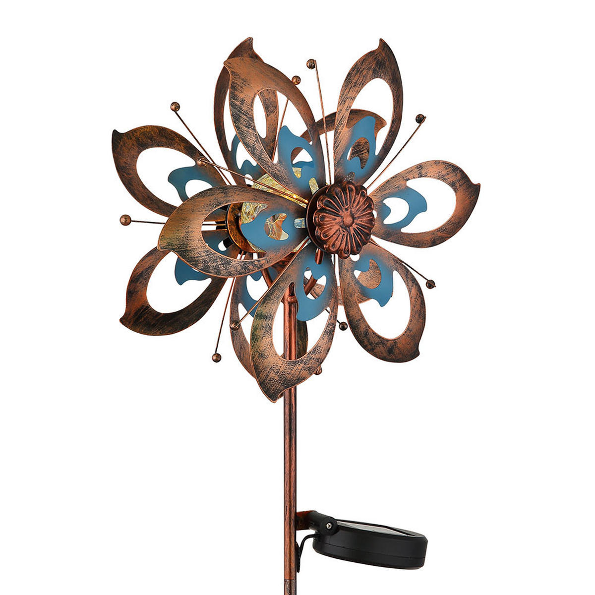 LED AUSSENLEUCHTE Metall Gold - Goldfarben, Glas (22.5/12/92cm) - Globo Lighting