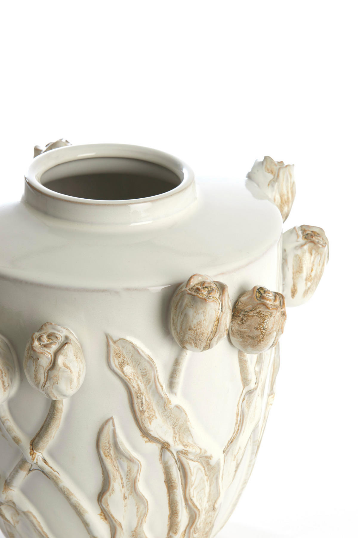 VASE Juana Weiß Ø32/32 cm - Weiß, Keramik (32cm) - Light & Living