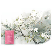 FOTOTAPETE für Wohnzimmer Aquarellbaum Blumen Natur 450x315 - Beige/Weiß, Papier (450/315cm) - Muralo