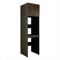 WASCHMASCHINENSCHRANK DUO-I 67cm Breit, 240cm Hoch - Schwarz, Holzwerkstoff (67/240/67cm)