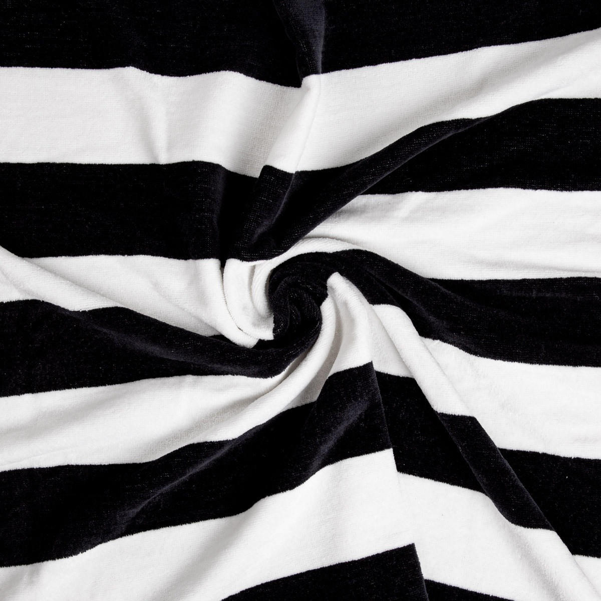 BADETUCH Lawena schwarz-weiß 70/130 cm - Schwarz, Textil (70/130cm) - Homla