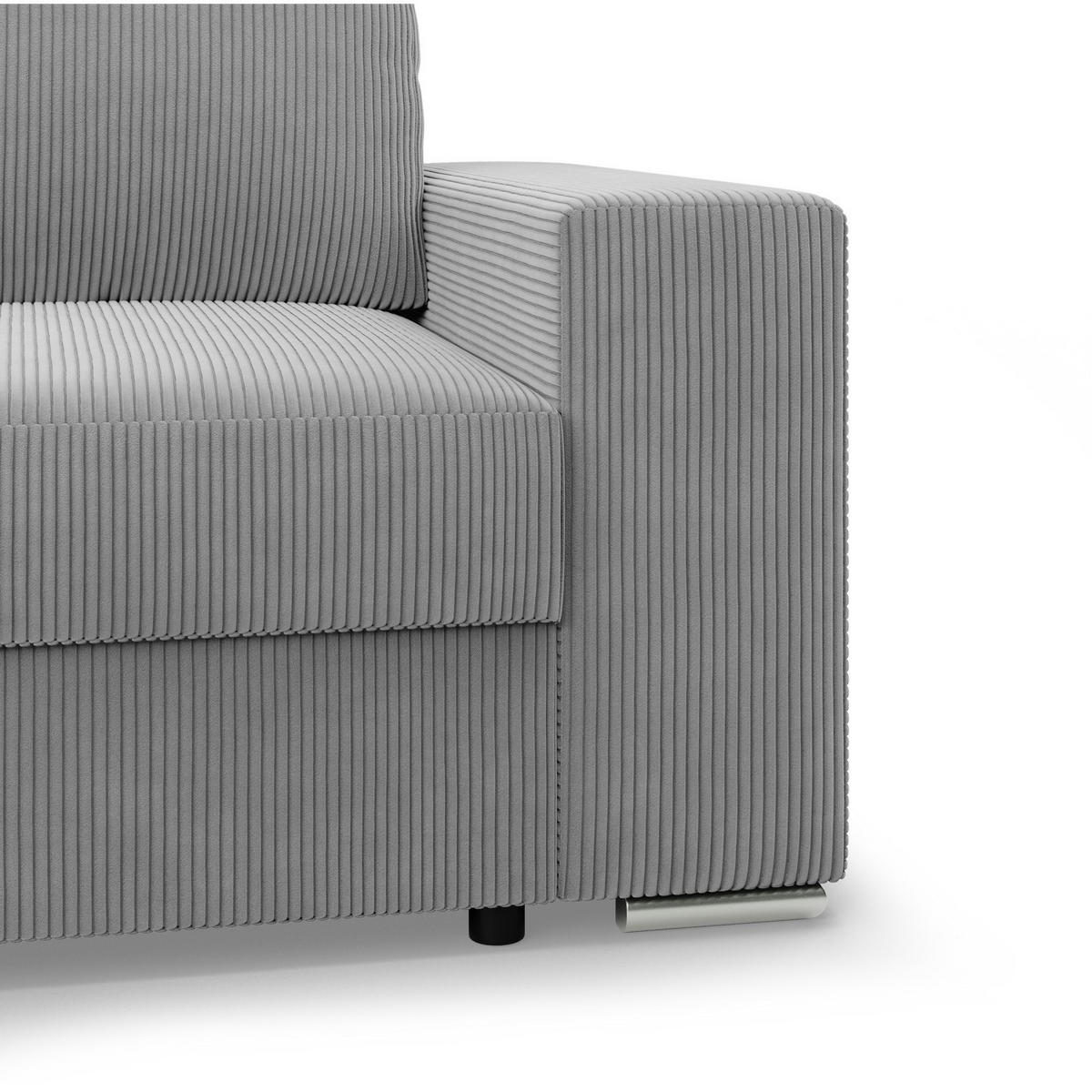 ECKSOFA MIT SCHLAFFUNKTION VELANO Grau - Grau, Textil (231/287cm) - Mebligo