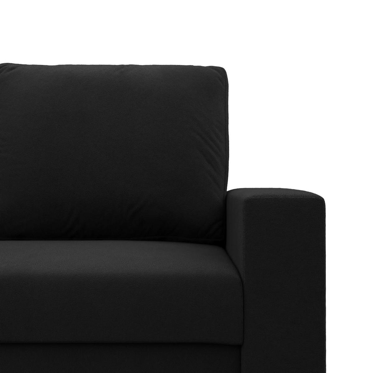 SOFA 3-SITZER MIT SCHLAFFUNKTION NEO, Schwarz - Schwarz, Textil (220/85/92cm) - Mebligo