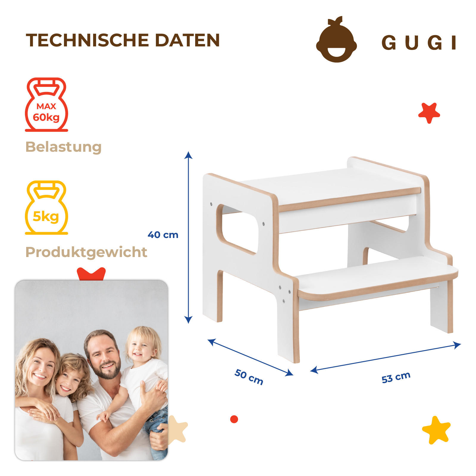 LERNTURM 48/40/48 - Weiß, Holzwerkstoff (48/40/48cm) - RAUMHIRSCH FURNITURE