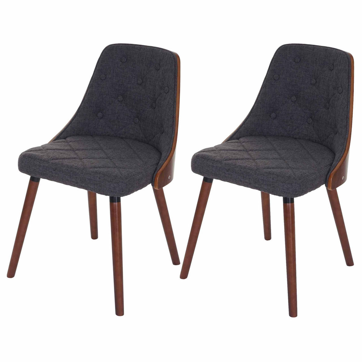 ESSZIMMERSTUHL Grau 2er-Set - Grau, Textil (50/82/53cm) - MCW