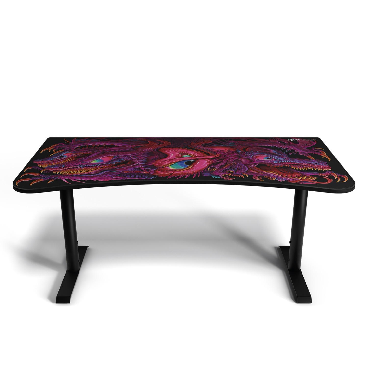 GAMINGTISCH Arena 160/82/71-81 cm Crawling Chaos - Schwarz, Metall (82/160/71cm) - Arozzi