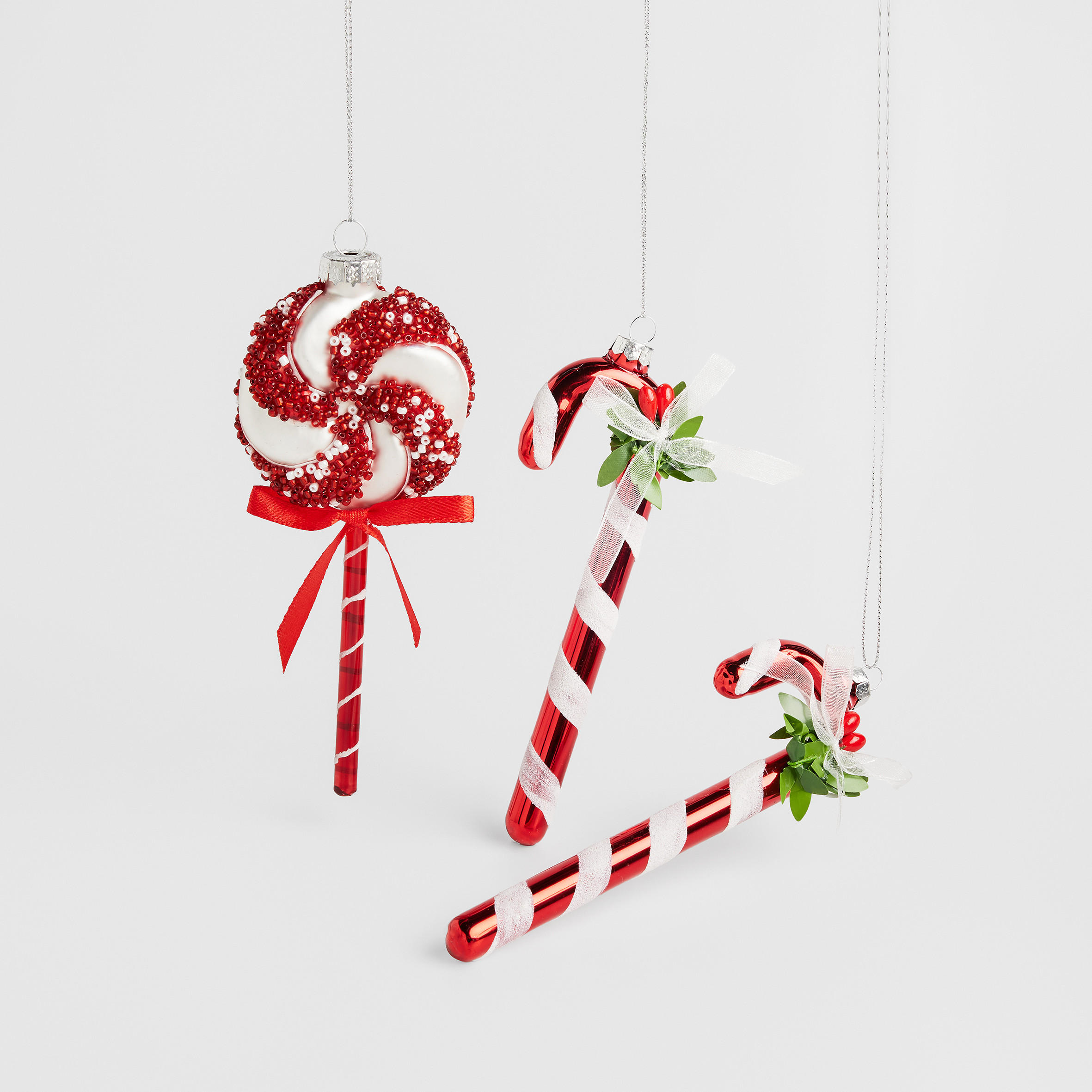 GLASKUGELSET Xmasstick - Rot, Glas (6/19/3cm) - home&you