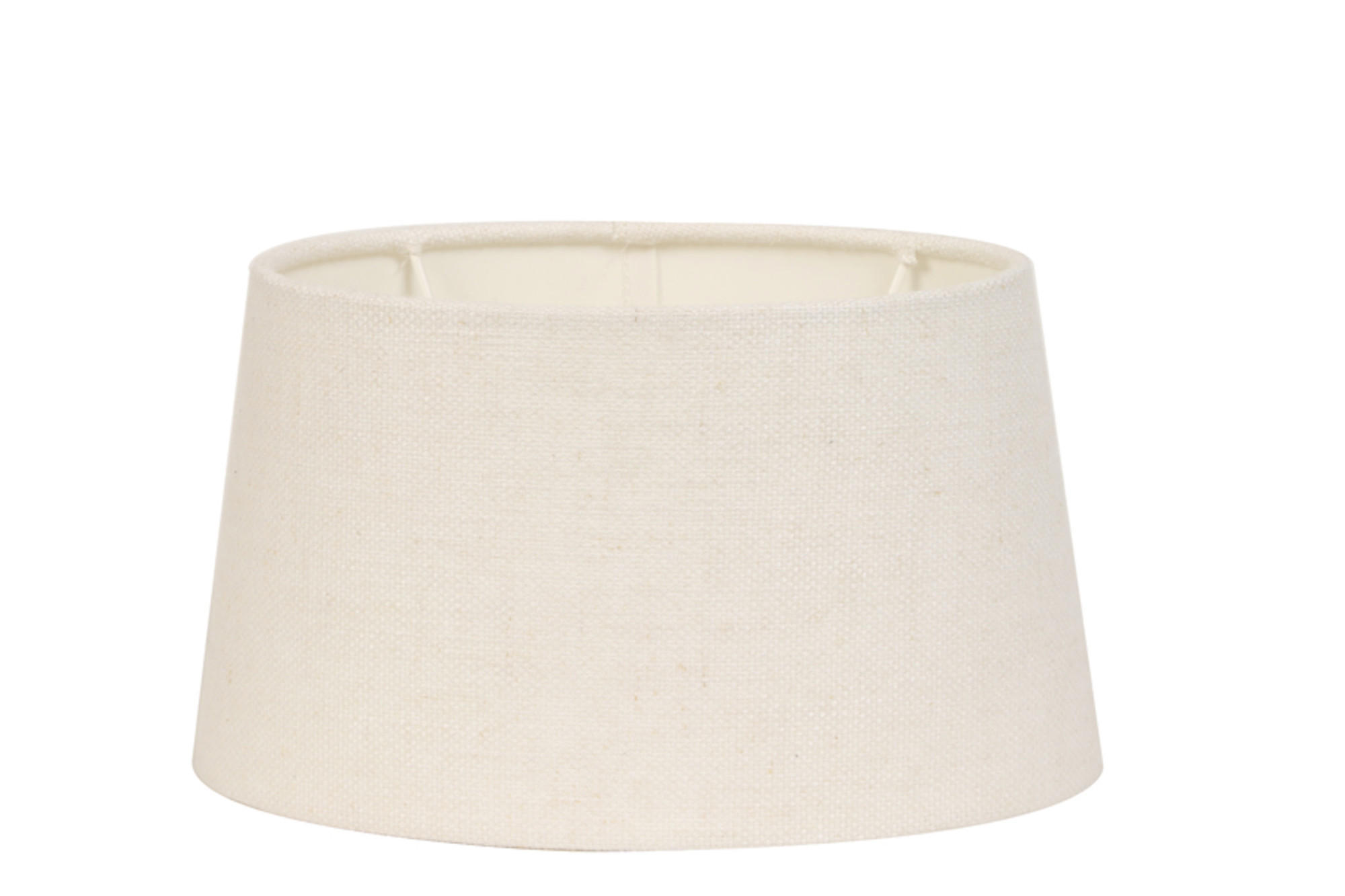 LAMPENSCHIRM - Weiß - 21/17.5/12 cm - Weiß, Textil (21/17.5/12cm) - Light & Living