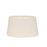 LAMPENSCHIRM - Weiß - 21/17.5/12 cm - Weiß, Textil (21/17.5/12cm) - Light & Living