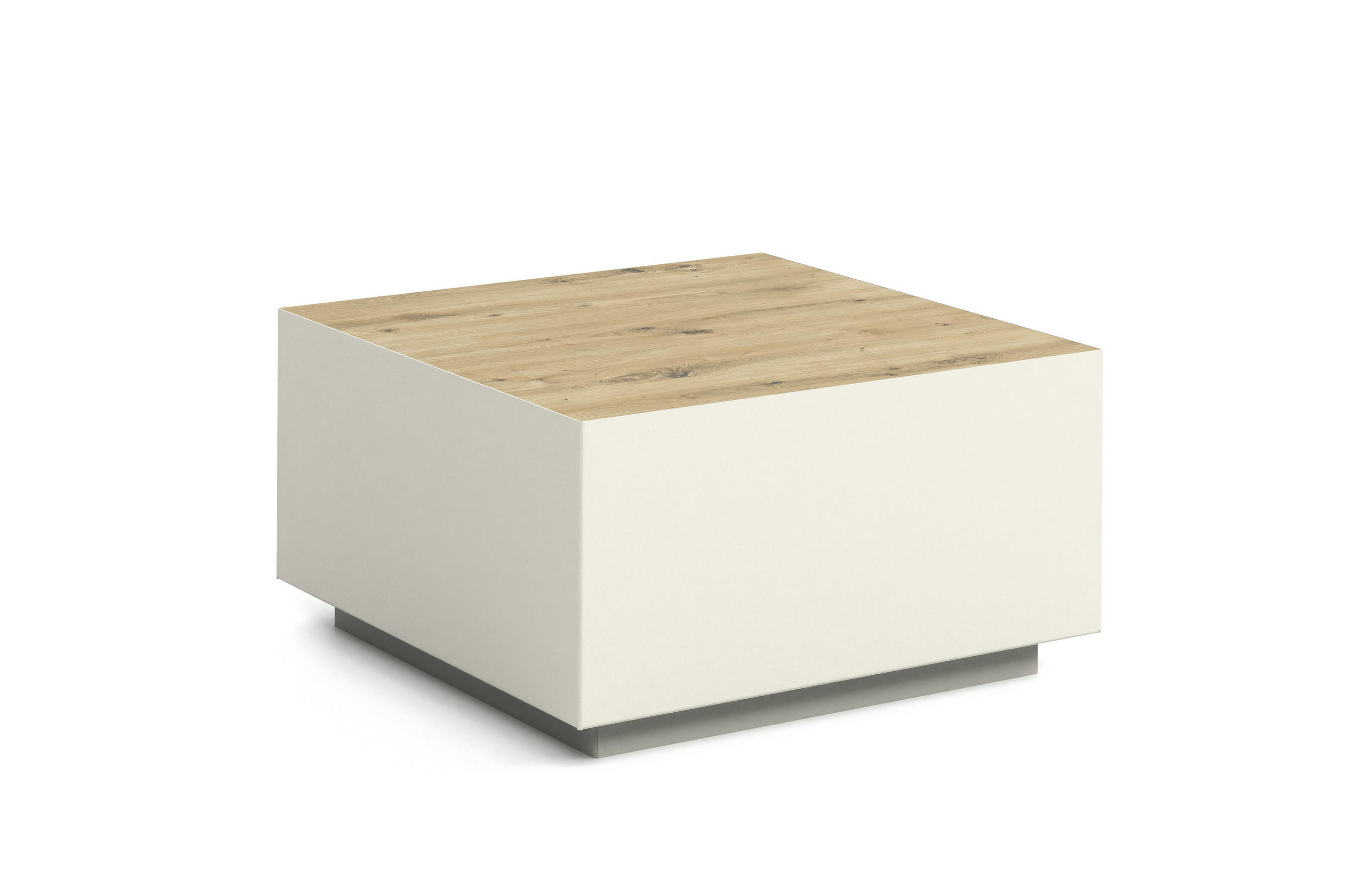 COUCHTISCH QUADRA - Kaschmir/Eiche Artisan, Holzwerkstoff (65/65/35cm) - Meblini