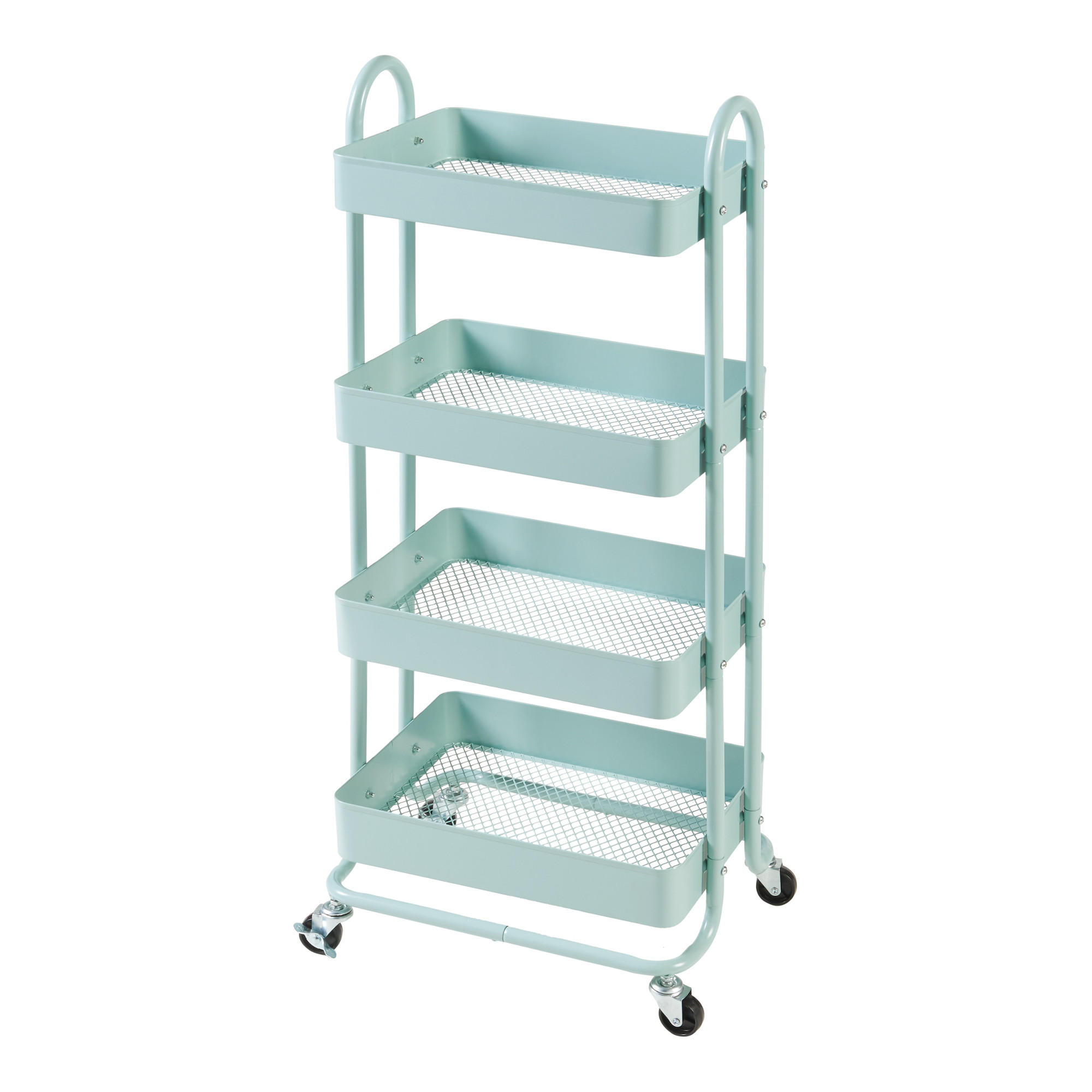 SERVIERWAGEN Pyhäntä - Mintgrün, Metall (46/103.5/35cm) - [en.casa]