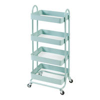 SERVIERWAGEN Pyhäntä - Mintgrün, Metall (46/103.5/35cm) - [en.casa]